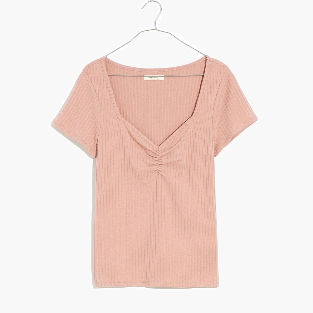 Madewell Ribbed Pink Top